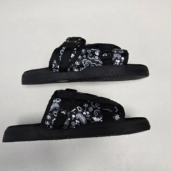 DRACO Slides Mens Shoes Size 12, 12.5, 13, 13.5 Black Sandals Bandana + Bag NEW - Picture 4 of 16